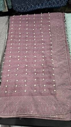 Pearl Pink Ready Made Blouse Saree