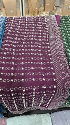 Pearl Berry Ready Made Blouse Saree