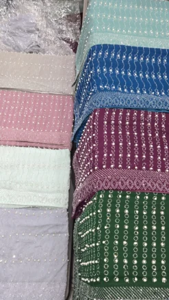 Alternative view of Pearl Aqua Ready Made Blouse Saree