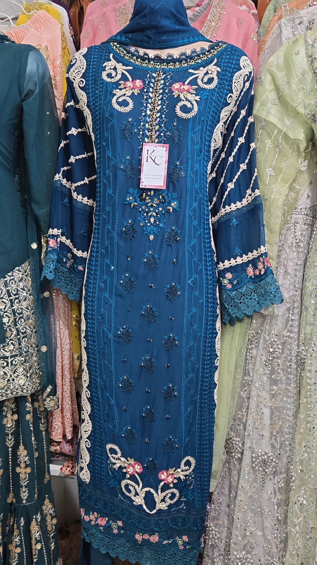 Party Wear Beaded Kameez