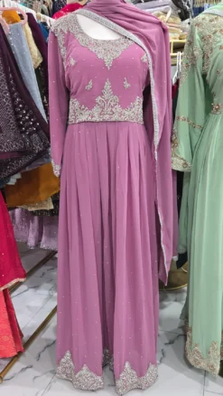 Handwork Mauve Gown