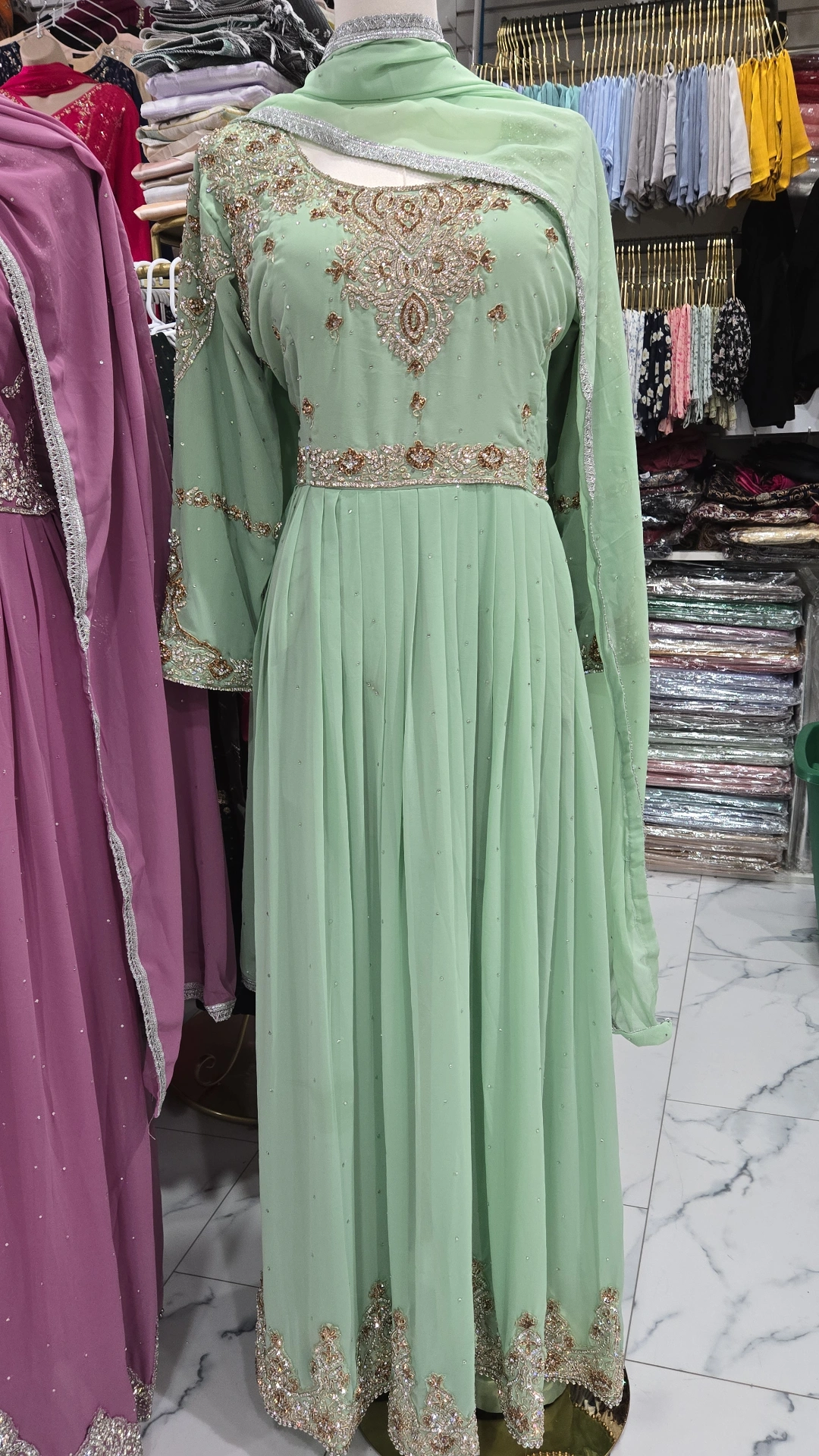Handwork Gown Rama Green