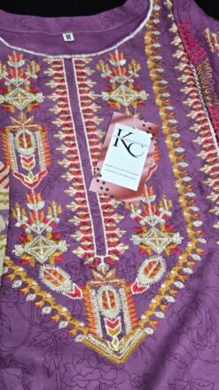 Alternative view of Lavender Pakistani Linen Dress