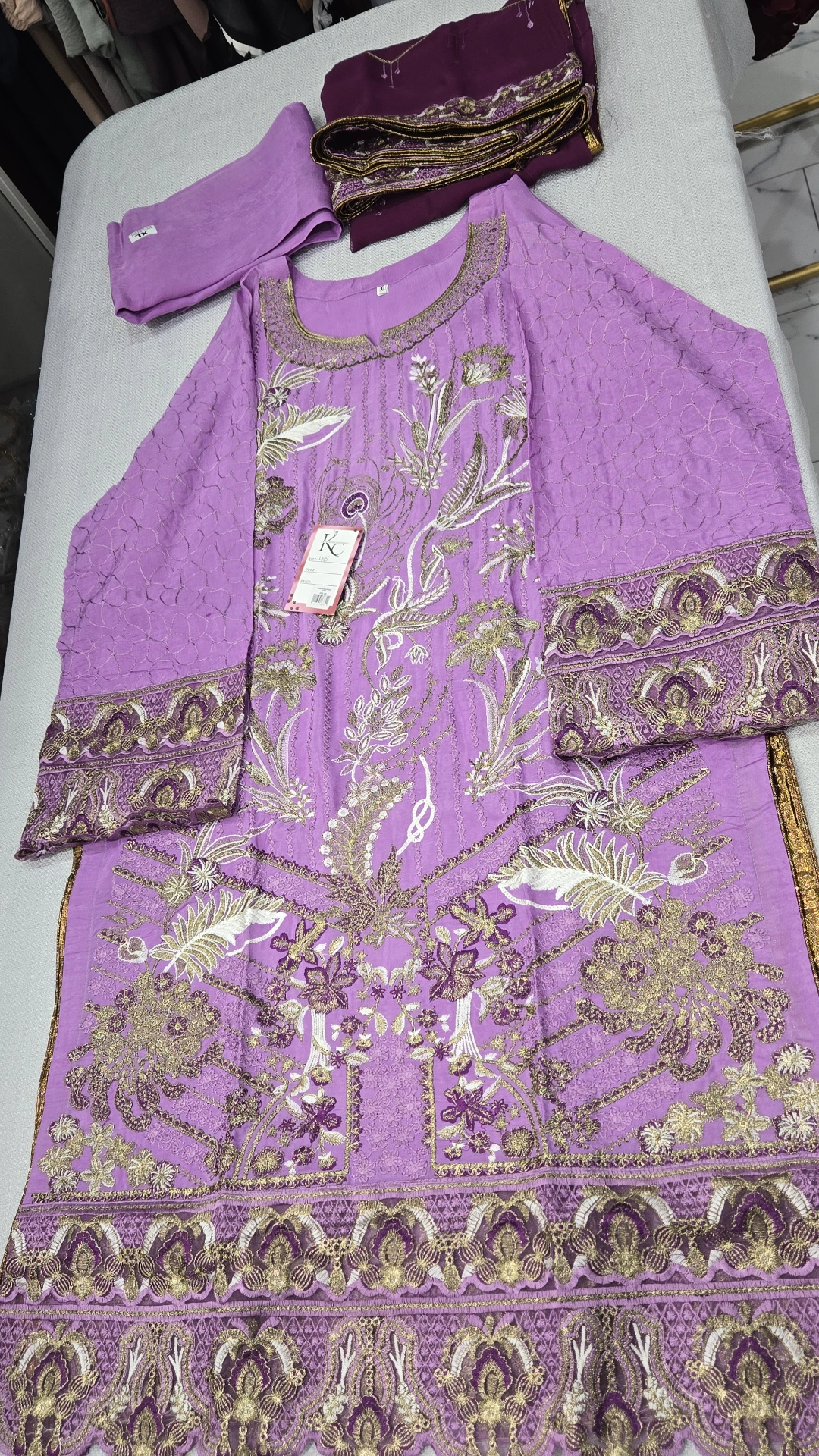 Silk Embroidery Work Kameez