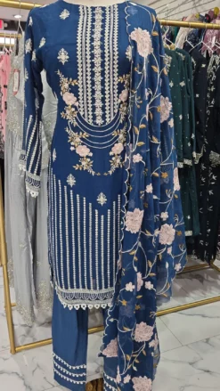 Party Wear Blue Kameez