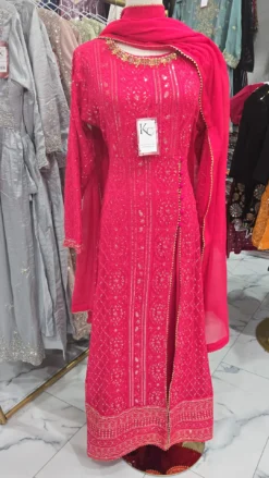 Hot Pink Anarkali Gown