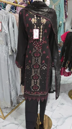 Aghanoor Black 3PC Suit