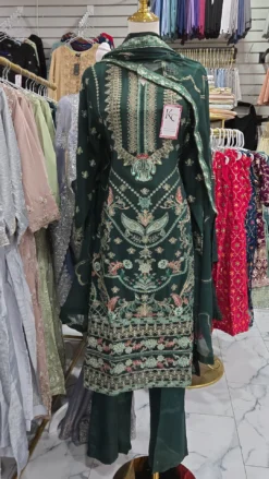 Green Partywear Kameez