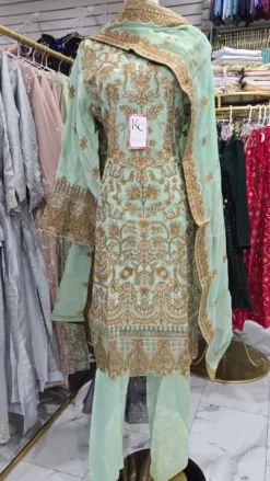 Silk Embroidery Work Kameez