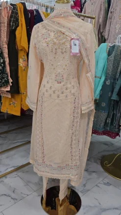 Aghanoor Peach 3PC Suit