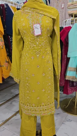 Aghanoor Mustard 3PC Suit