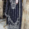 Navy Chiffon Kameez