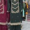 Emerald Green Handwork Sharara