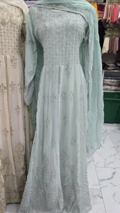 Mint Anarkali Gown KC334