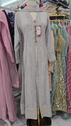Gray Anarkali Gown
