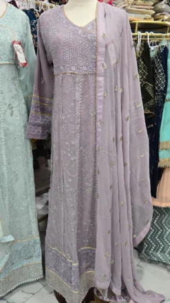 Lavender Anarkali Gown