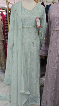 Mint Blue Anarkali Gown