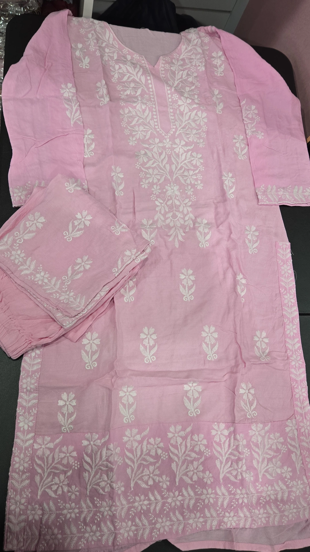 Pink Cotton Cord Set 2PC