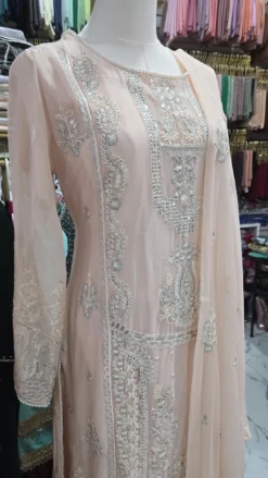 Alternative view of Chiffon Pink Partywear Kameez