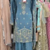 Powder Blue Chiffon Gharara