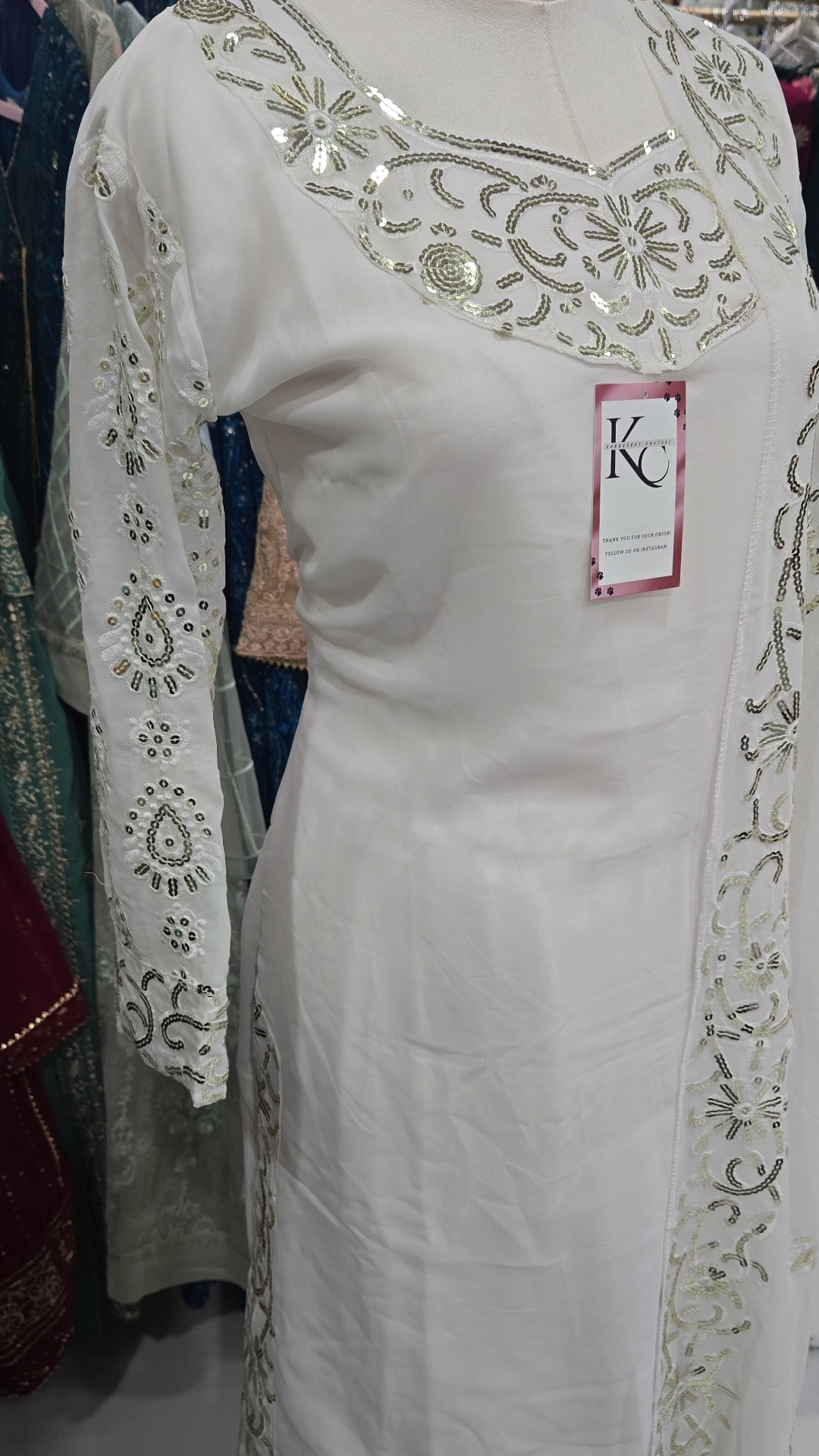 Partywear Sharara in White - Image 2