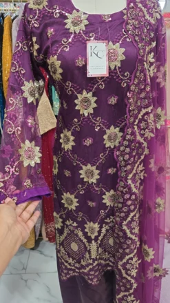 Alternative view of Purple Sequence Partywear