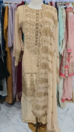 Golden Chiffon Partywear