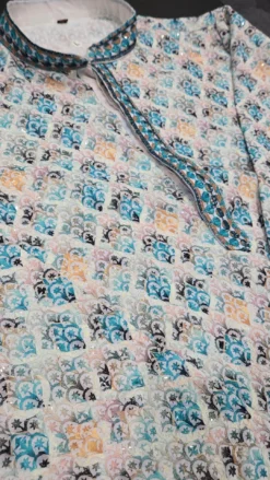 Alternative view of Mens Chikankari Panjabi