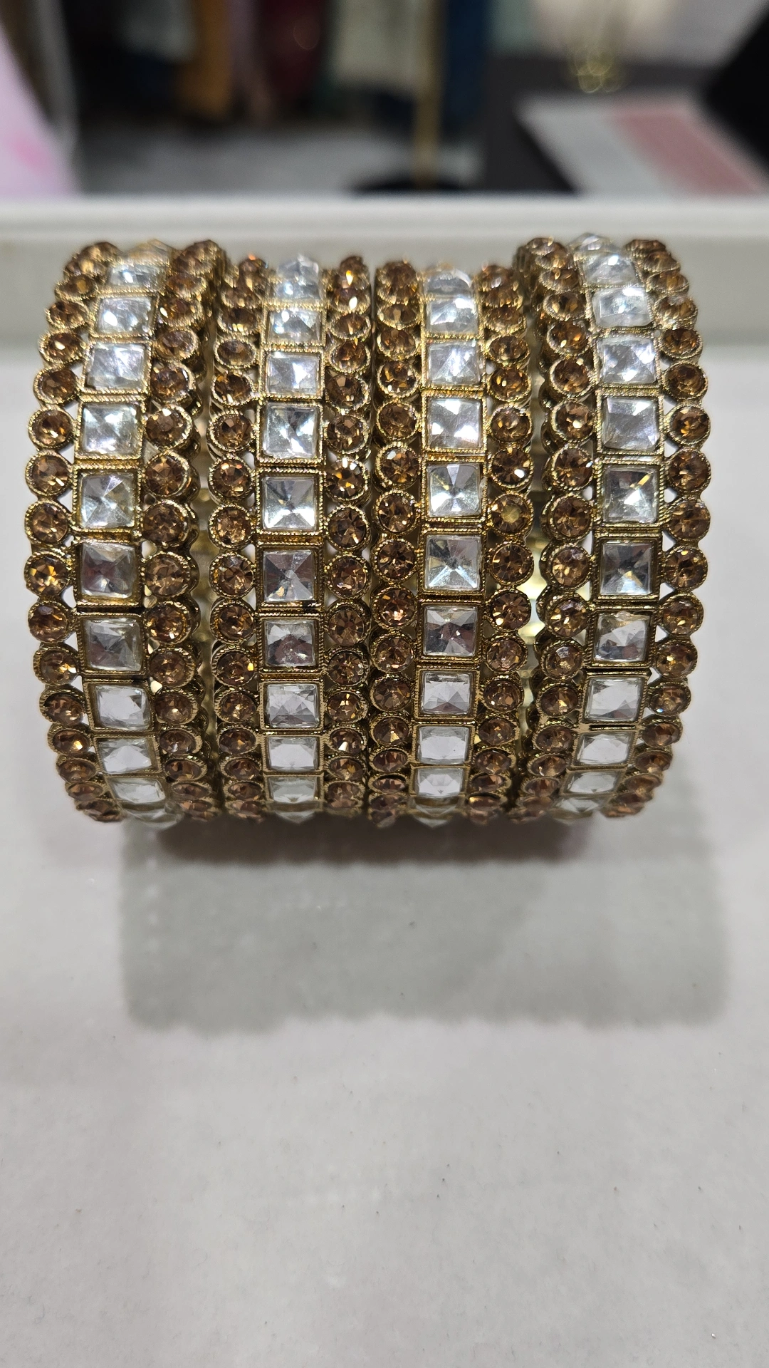 Silver/Gold Bangle Set (4PC)