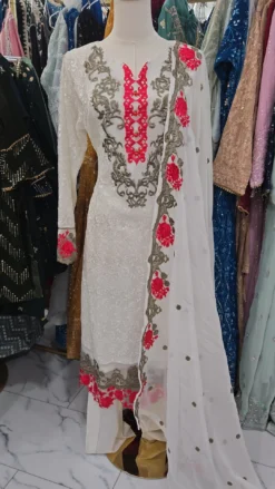 White Partywear Kameez