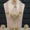 Pink Semi Bridal Mala Set