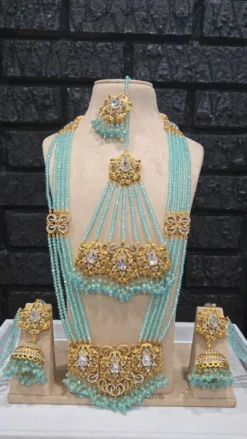 Mint Blue Semi Bridal Mala Set