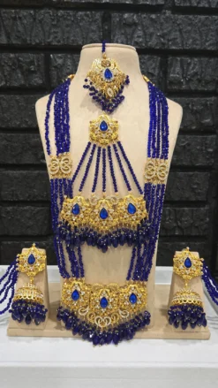 Royal Blue Semi Bridal Mala Set
