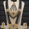 Black Semi Bridal Mala Set