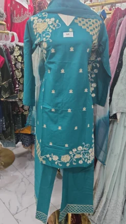 Teal Cotton 3pc set KC115