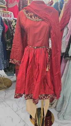 Maroon Linen 3pc KC123