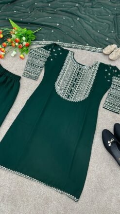 Alternative view of Partywear Sharara in Green