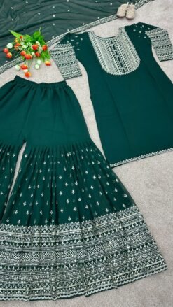 Partywear Sharara in Green