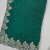 Teal Green Stone Work Saree