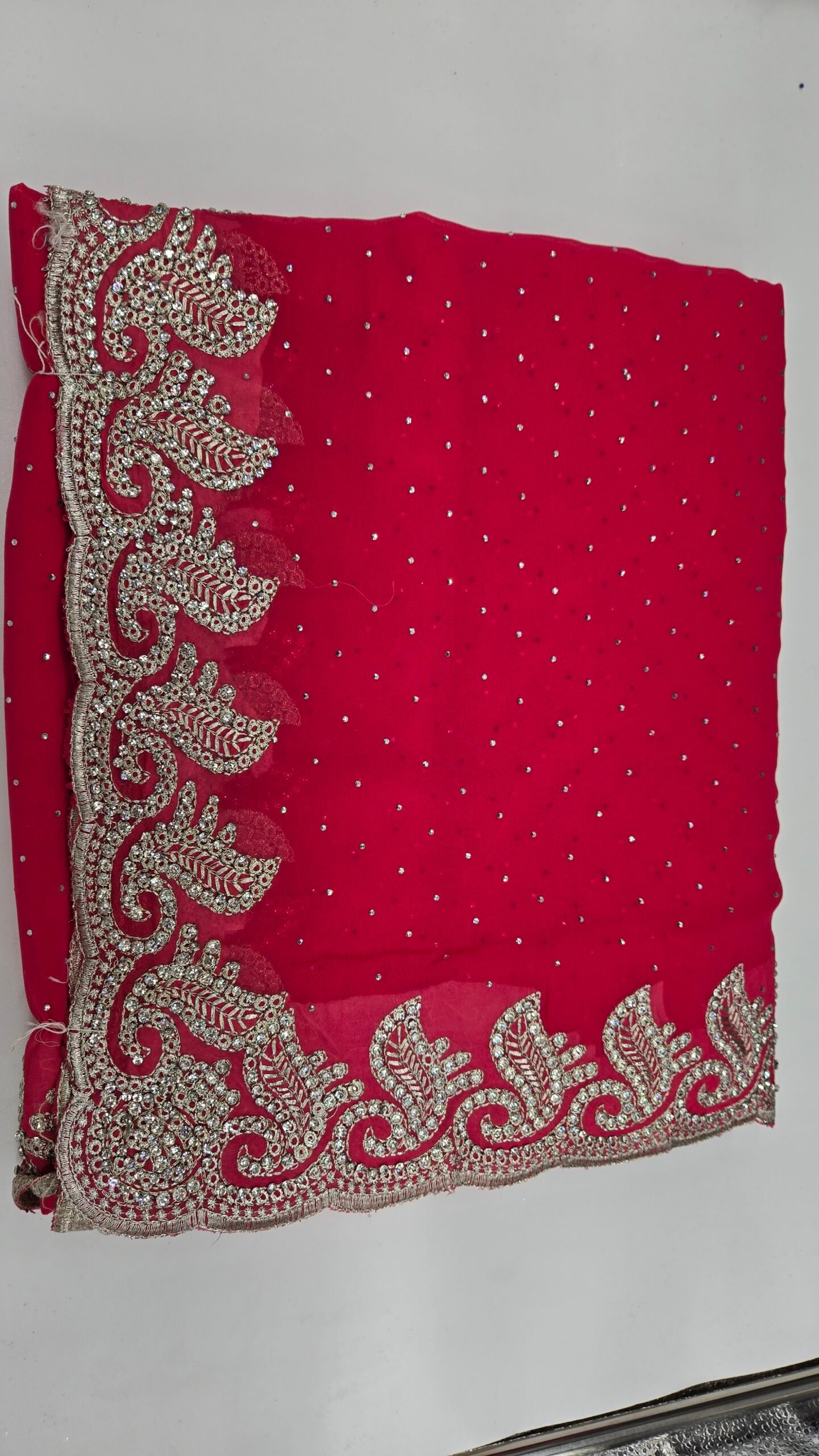 Fuchsia Stone Work Saree