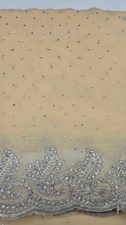 Light Golden Stone Work Saree