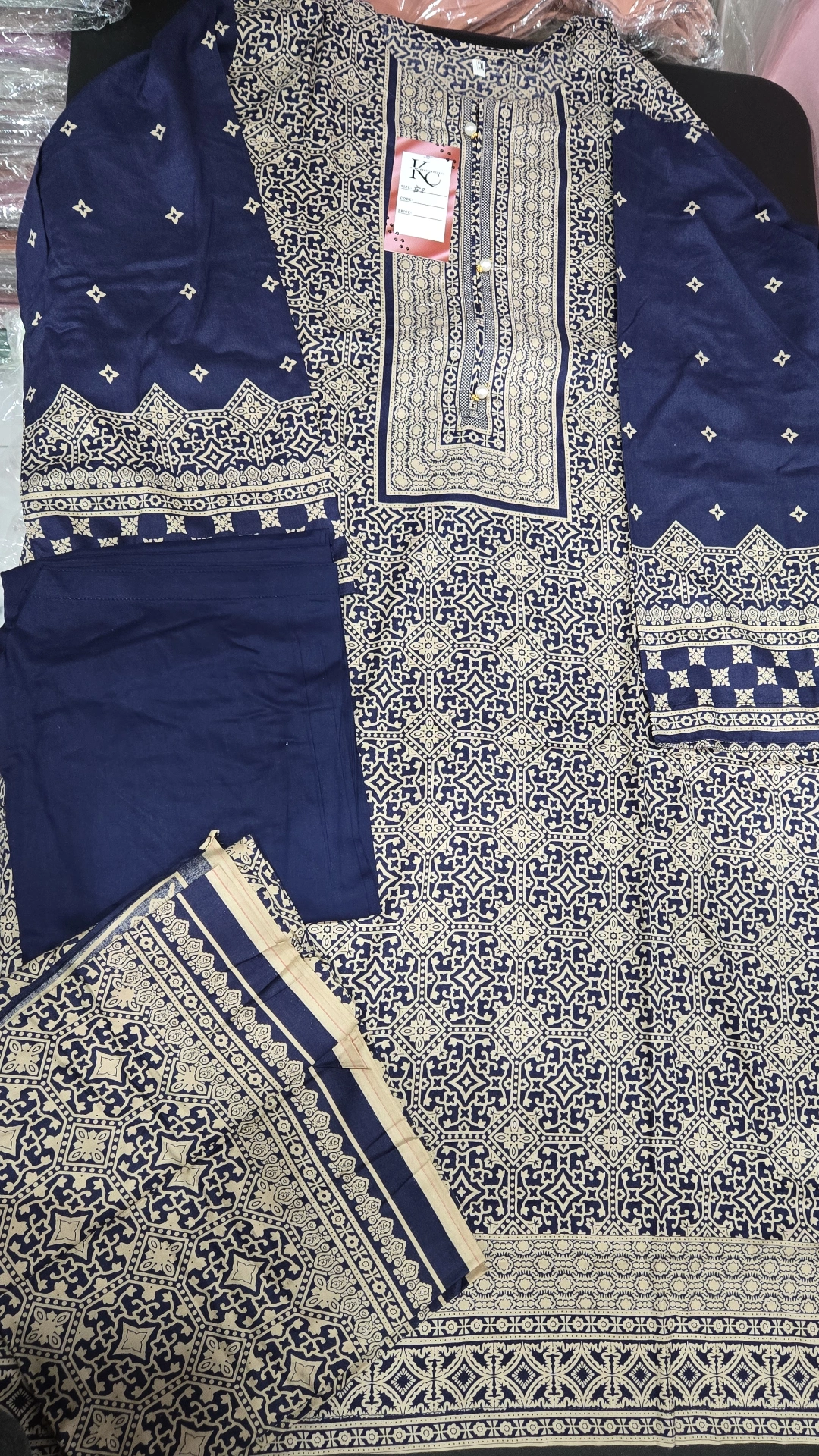 Blue Pakistani Linen Dress