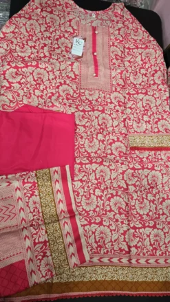 Hot Pink Pakistani Linen Dress