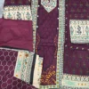Maroon Pakistani Linen Dress