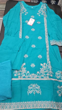 Blue Pakistani Linen Embroidery