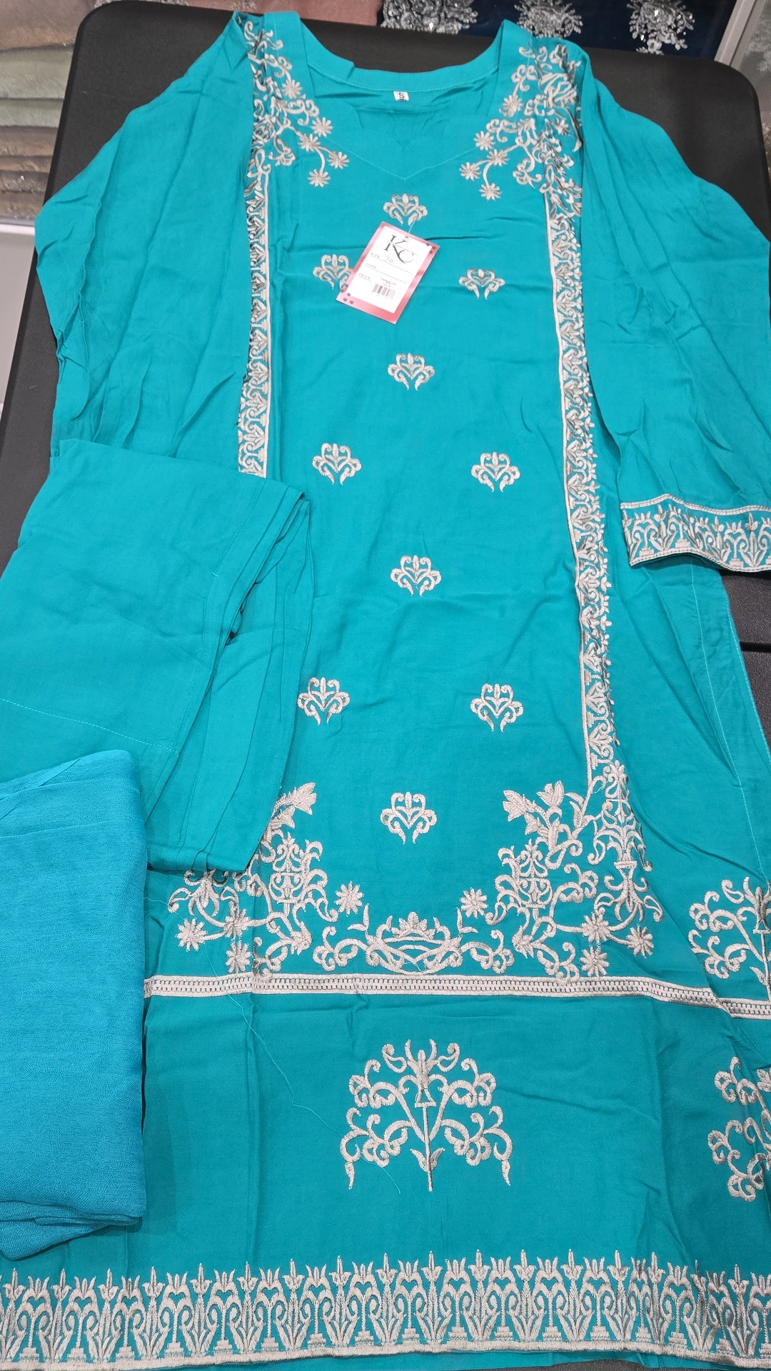 Blue Pakistani Linen Embroidery