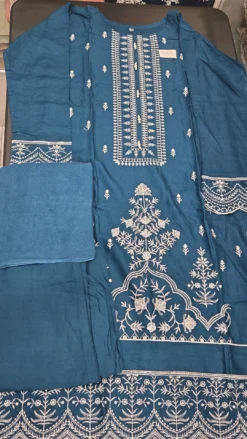 Blue Pakistani Linen Dress