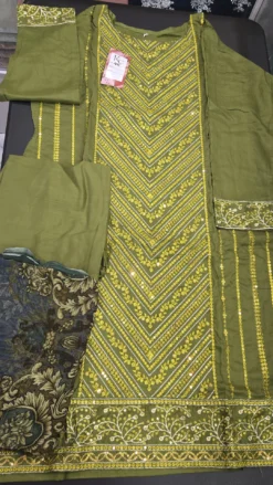 Green Pakistani Linen Dress