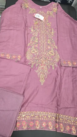 Purple Pakistani Linen Dress