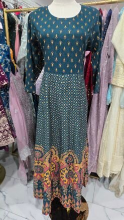 Green Long Kurti Top